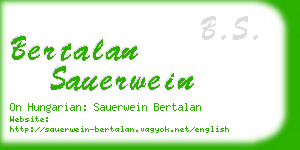 bertalan sauerwein business card